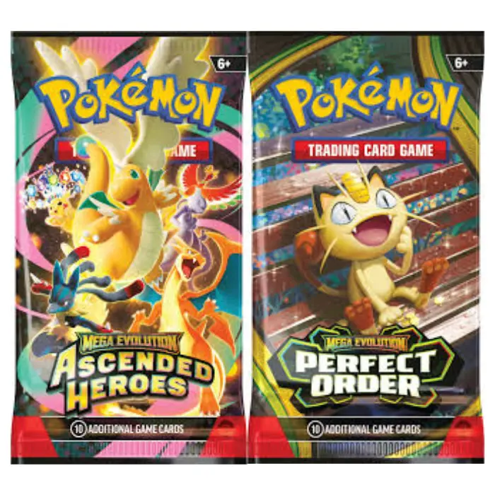 Pokémon energy break - 36 Booster Pack Break - 2 set mix - Contains 18 booster packs of each: Ascended Heroes & Perfect Order  - opened live - Average 4 packs per energy
