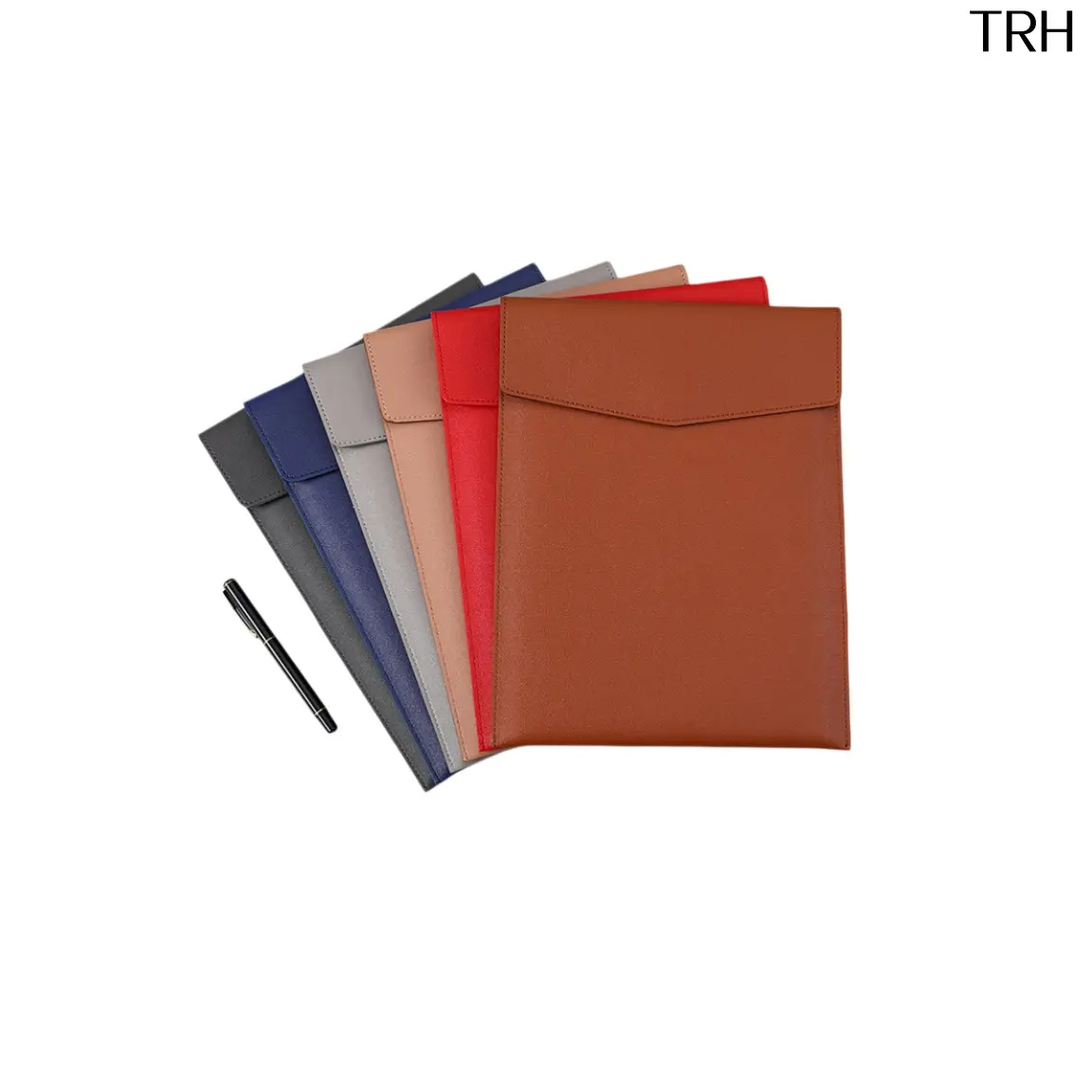 Premium A4 Faux Leather Document Envelope Folder, Snap Closure Large Capacity Business Paper Storage Pouch, Customizable Office File Holder for Meeting Travel Business Gift