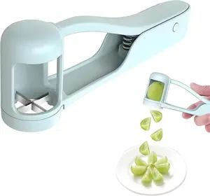 Grape Cutter For Toddlers 1-3,Grape Slicer,Cutter For Toddlers,Cut Quarter Slicer Tool,Stainless Steel Kitchen Gadget Fruit Cut,For Vegetable Fruit Salad Cake Decoration