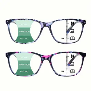 ZOELEAD 2-Pack Multifocal Non-Prescription Reading Glasses for Men - Plastic, Bendable, Anti-Light, Old-Fashioned, Blue Light Blocking, Lightweight Eyewear with Comfortable Spring Hinge, Vintage Pattern, Digital/Computer Use, Bendable Non-Prescription Gla