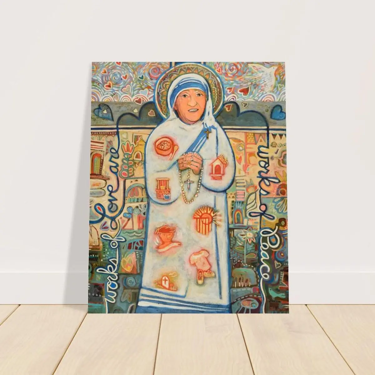 Saint Mother Teresa of Kolkata Poster, Catholic Saint, Teresa of Calcutta, Room Decor, Unframed