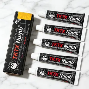 TKTX Tattoo Numbing Cream, Black 99.9% Limited Edition Very Strong, Relief Cream for Tattoos, Waxing, Microneedling, Lecithin External Cream(10g) Cosmetic.