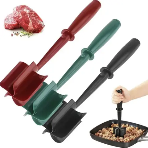 Manual Meat Chopper Set, Heat Resistant 3-Piece Kitchen Tool for Hamburgers, Beef Minced Meat, Multifunctional Vegetable Cutter, Kitchen Cutting Utensils, Kitchen Cooking Accessories, Kitchen Gadgets