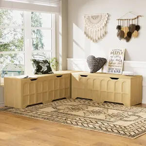 [Bellemave] 3-Piece L-Shaped Multifunctional Storage Bench with Padded Shoe Bench, Serves As A Kitchen Corner Stool, Toy Storage Box, Reading Nook Seat