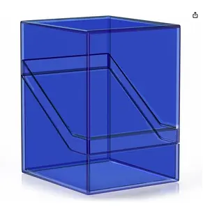 Mlikero Card Deck Cases, Acrylic Commander Deck Box Holding 100+ Sleeved Cards with Dividers