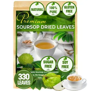 FreshDrinkUS 330-350 Premium Soursop Dried Leaves Tea, 115 Cup, Hojas De Guanabana Whole Leaves, Wildcrafted, Graviola Tea, Soursop Tea, Guanabana Tea, Loose Leaf Herbal Tea, Gluten/ Sugar/ Caffeine Free Beverage Natural