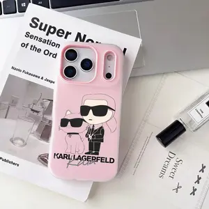 German Fashion Designer Karl Lagerfeld Phone Case Anti-Yellowing Clear Jelly iPhone Case 17-12 Slim Soft TPU Shockproof Scratch-Resistant Cover Trendy Colors Ultra Lightweight for Daily/Travel/Work Use