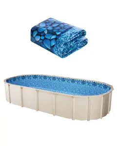 【Summervibes】VEVOR Oval Pool Liner 12x24ft Unibead Style Pool Liner 52in Wall Height Durable