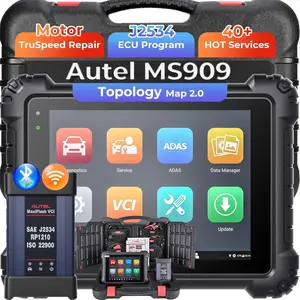 Autel MaxiSys MS909 Top Car Intelligent Diagnosis Scan Tool Upgraded of Autel Maxisys Elite/MS908S Pro/MK908Pro, ECU Programming & Coding, 36+ Services, Topology Map, Active Test