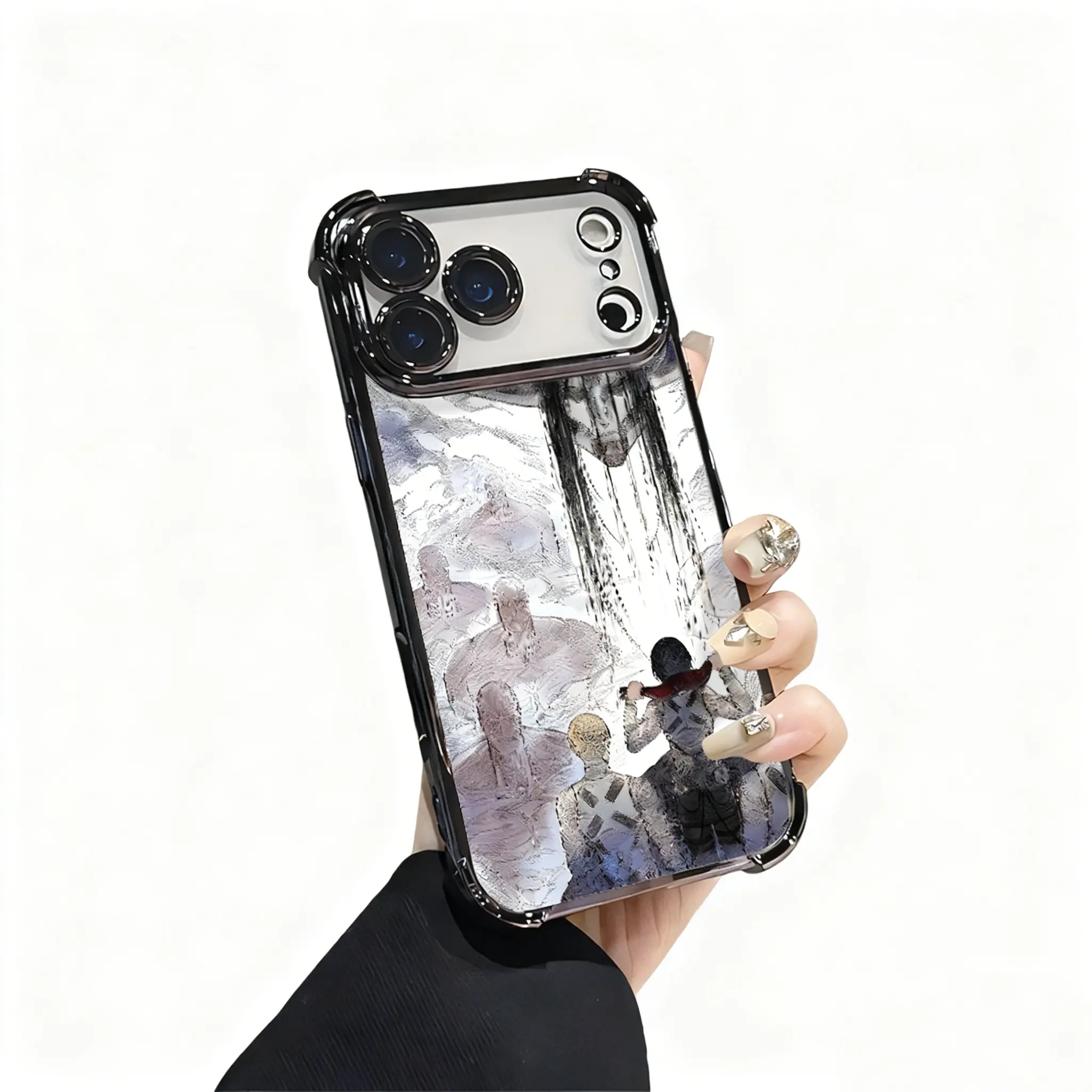 AOT Eren Yeager Attack on Titan Eren Yeager For iphone 17 16 15 14 13 12 11 X XS PRO PLUS MAX AIR Four CornersAnti-Fall Transparent Casual Soft Silicone PhoneCases  Ideal Birthday Gift   Wild Pattern High-end Fashion Q59  Mobile Protection 