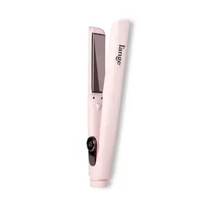 L'ANGE HAIR Le Titane Titanium Flat Iron | Hair Straightener with Curved Edges for Versatile Styling | Dual Voltage Flat Iron with Infrared Heat & Adjustable Temperature | 1"