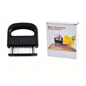 48 Needle Stainless Steel Meat Tenderizer, Ultra Sharp Blades for Quick Meat Tenderizing, Great for BBQ & Marinade, Improves Flavor Penetration, Suitable for Multiple Meats, Durable Handheld Cooking Tool for Daily Kitchen Use
