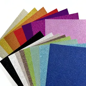 Glitter Cardstock Paper for Cricut, 15 Sheets 15 Colors, Premium Glitter Paper for Crafts, A4 Glitter Card Stock for DIY Projects, Card Design