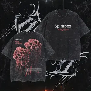 Retro Limited Spiritbox Rule Of Nines Heavy Metal Shirt, Unisex Oversize Rock Band Washed Heavyweight Cotton T-shirt, Gift For Rock Music Lovers , Gothic Punk Emo Grunge Y2K Outfits 8HK