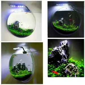 [Easy-Install Fish Tank] 1pc Easy-Install, No-Drill, Transparent TPU Hydroponic Aquarium - Wall-Mounted Fish Tank with Colorful Bubble Decor, Ideal for Home & Office Decoration