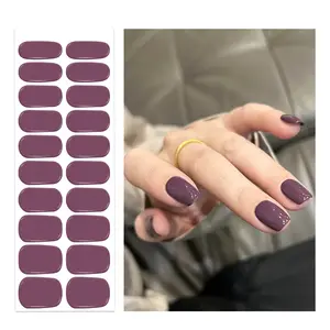 5-Minute Manicure! Semi Cured Gel Nail Strips, Specially for Ladies, Easy and Quick to Apply, Requires UV Light, Waterproof Nail Stickers.