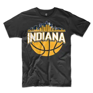 Indiana Basketball Skyline Men's T-Shirt