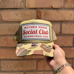 Mother hood raising feral kids Trucker hat