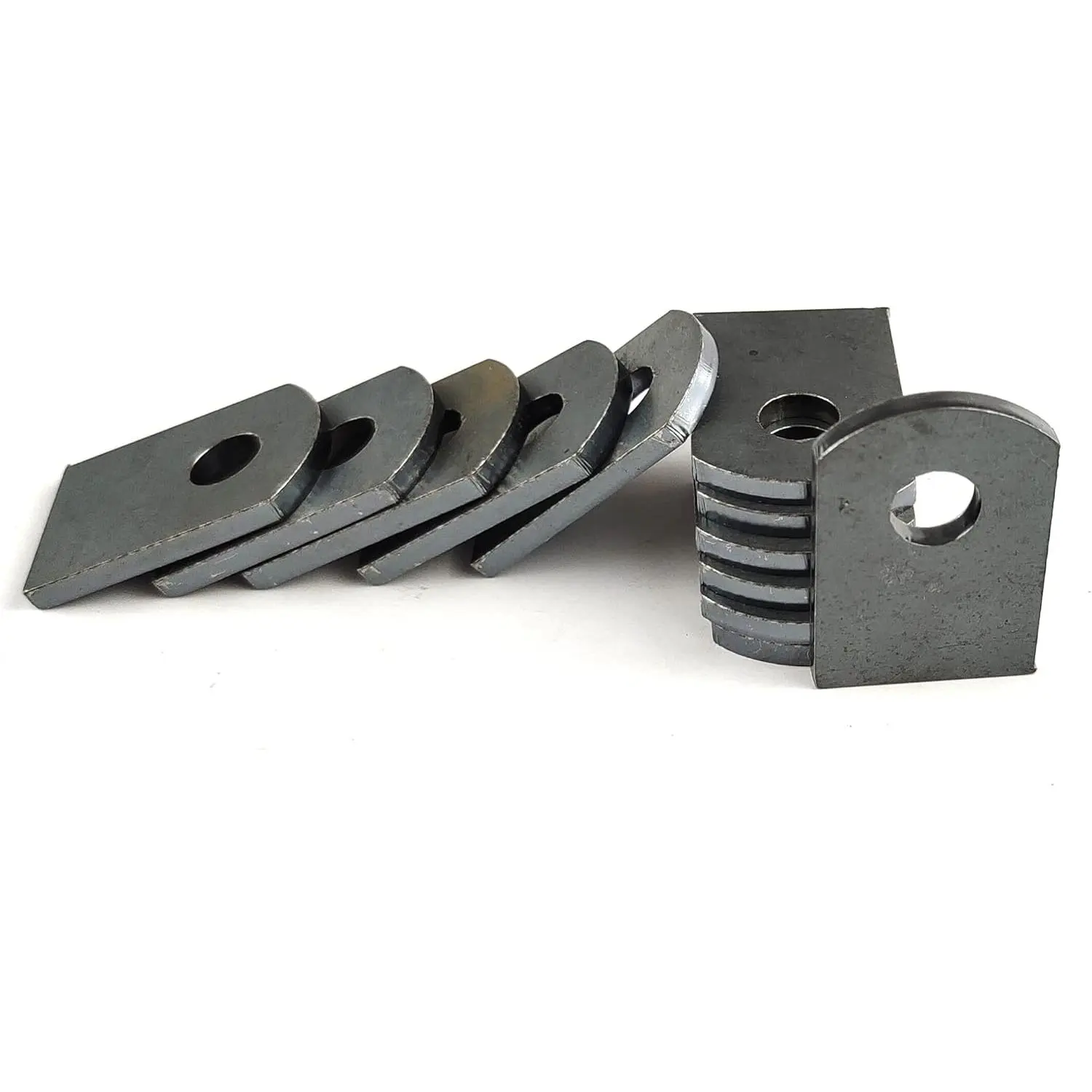Weld-On Mild Carbon Steel Tabs, Laser Cut Multiple Tabs, 1 in Width, 1.5 in Length, 3/8 in Hole Diameter, 9 Gauge, Anti-Corrosion Hole Mount Welding Accessories for Structural Welding Tools & Hardware, 3/8" Hole Diameter