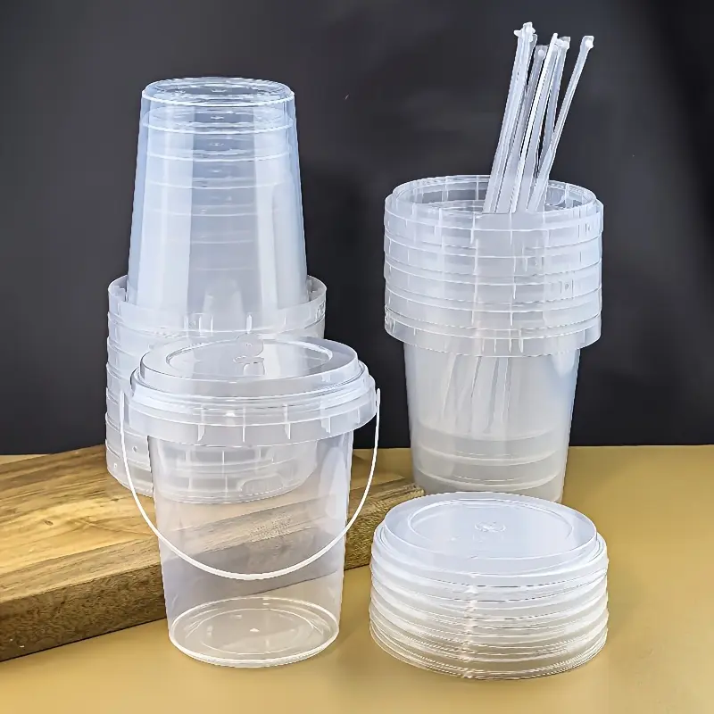 20PCS 16.91Oz Reusable Large Plastic Fruit Bucket Cup, Cold & Hot Drink Tumbler For Summer Beach Outdoor Leisure