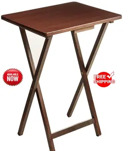 M.a..i.ns.t.a.y.s. I.ndoor Single Folding TV Tray Table Natural L 19 x W 15 x H 26 inches.
