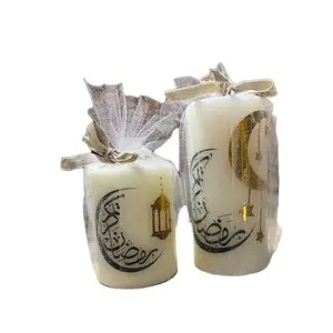 Ramadan pillar candles, Ramadan candles Eid gift, religious decorative candles, Arabic calligraphy,