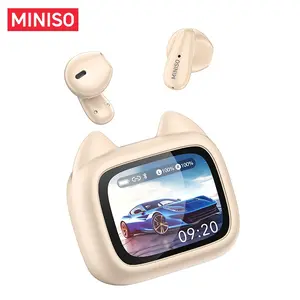 Miniso Ms102 True Wireless In-Ear Translation Headphones Bluetooth-compatible 6.0, LCD Display Charging Box, HiFi Sound, Real-Time Translation, Wireless Music Earphones, Multifunctional Earbuds, Wireless Rechargeable Earbuds
