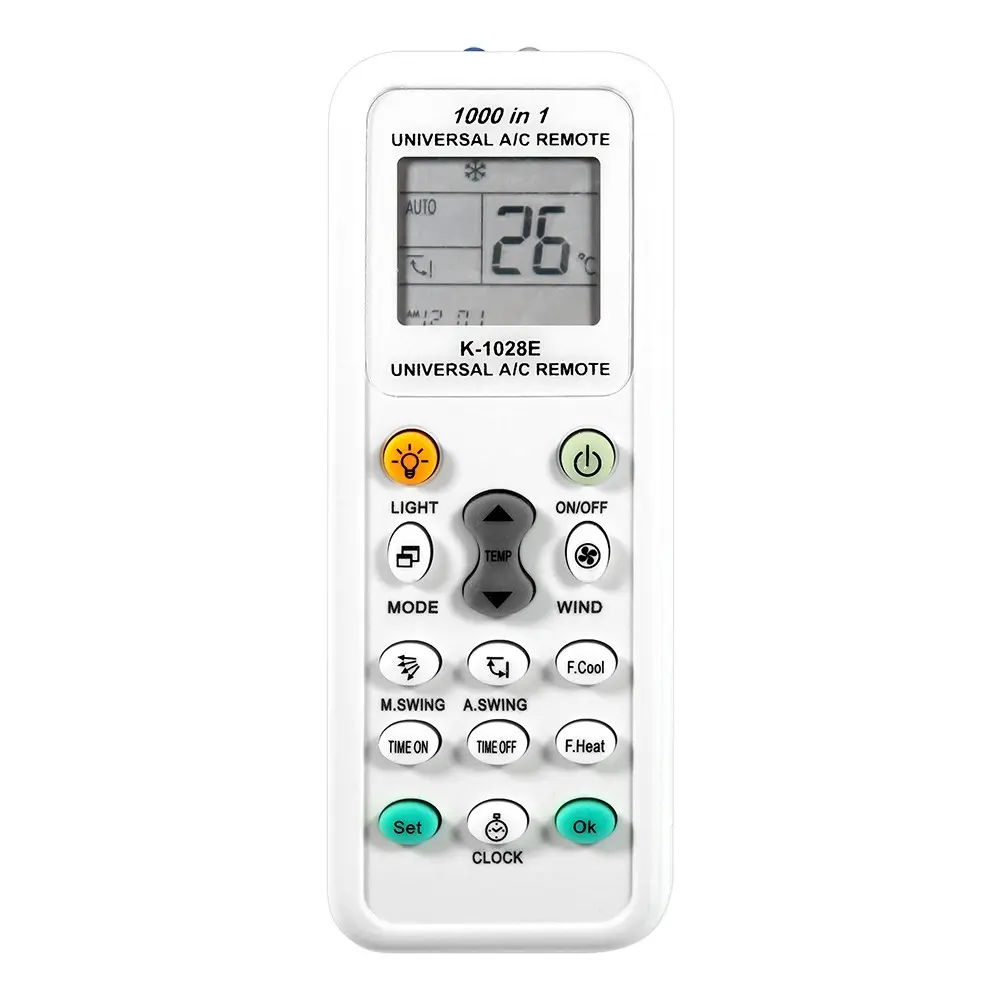 Universal Air Conditioner Remote Control, LED HD Screen Display Remote Control, Home Appliance Parts & Accessories, Timer, Clock, Celsius, Remote Control Universal Air Conditioner Replacement, Digital automatic code searching