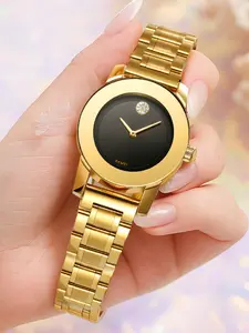 Skmei Women's Quartz Watch, Stainless Steel Case, Analog Display, Round Dial, Casual Style, Perfect for Daily Wear & Special Occasions, Quartz Waterproof Watch