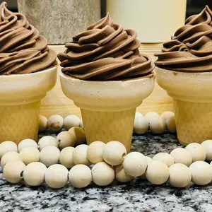 Rich and Creamy Olive Oil soap in a fun ice cream cone shape