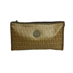 Pre-owned FENDI Canvas toiletry bags S.A.S. 1970’s Zucchino Monogram Cosmetic Bag