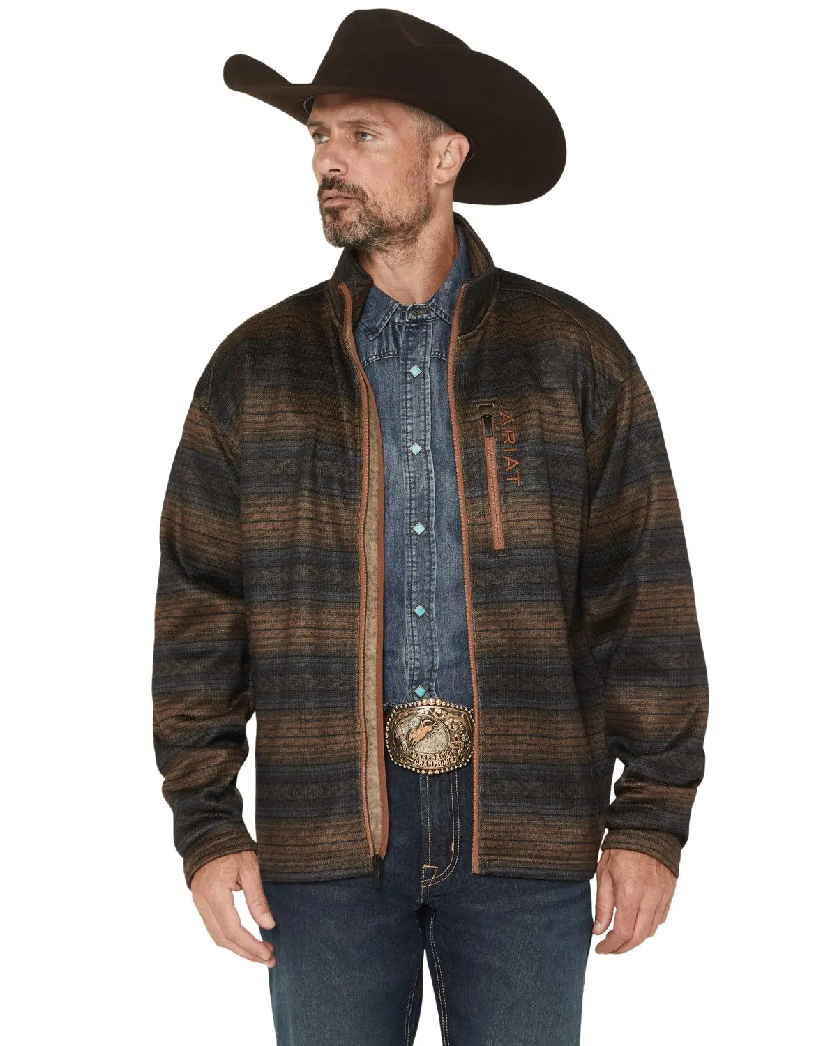 Ariat Men's Men'S Caldwell Southwestern Print Full Zip Sweater - 10062605