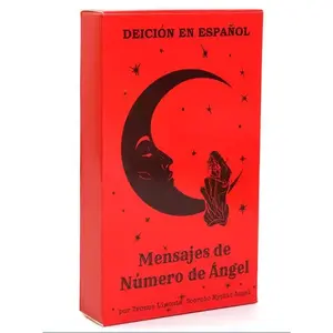 Spanish Angel Number Messages Tarot Cards Fortune Telling 44 Oracle Cards Fate Divination Tarot Deck Family Party Board Game