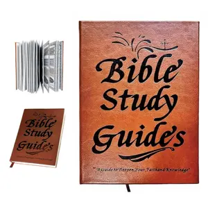 Vintage Leather Notebook, Bible Study Guide Writing Journal for Daily Devotion, Theological Learning