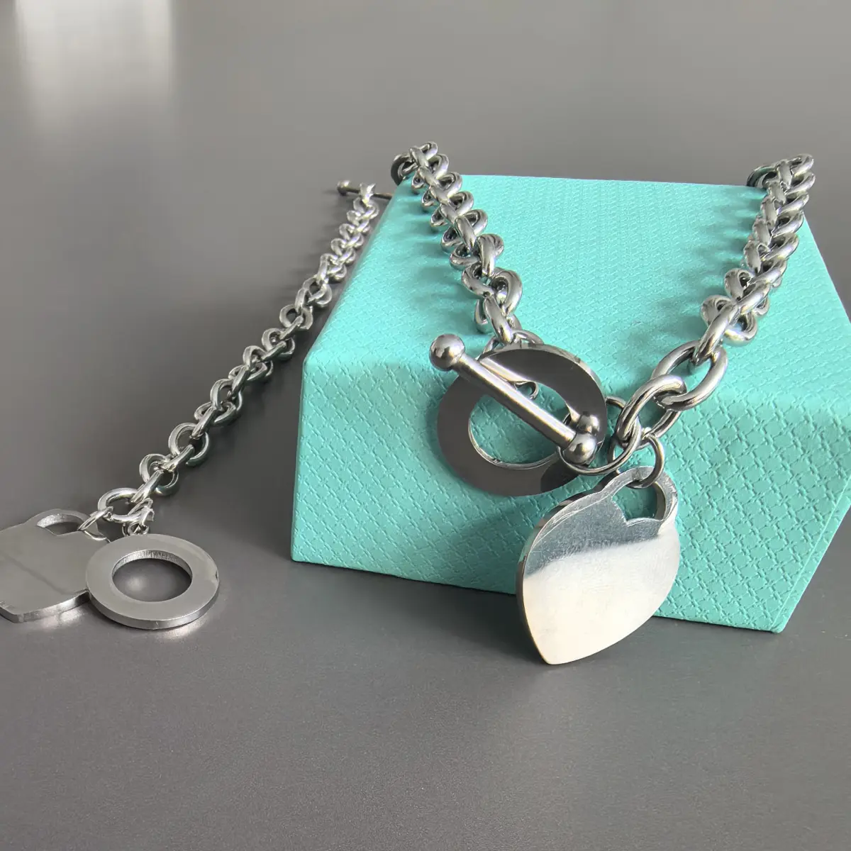 Two-Pieces Stylish Pairing Jewelry Thick Chain Set(Bracelet and Necklace), Popular Luxury Bracelet Jewelry - Valentines Special Gift Jewelry -TikTokShopCreatorpicks