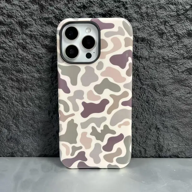 Camo Pattern Smartphone Case & Cover - 2-in-1 Shockproof Protective Accessory with Soft TPU Inner Shell, Polycarbonate Bumper, Compatible with iPhone 17,16,15,14,13 Pro Max Plus, Accessories