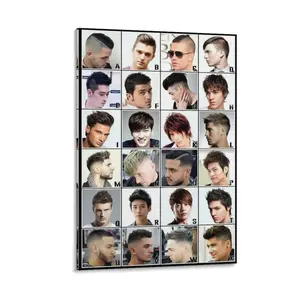 Men's Hairstyle Pictures Barber Shop Hairstyle Examples Barber Shop Pictures Posters Canvas Decor Print