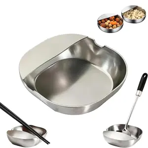 【Summervibes】3 PCS Stainless Steel Spoon Rest, Ladle Holder, Stable Multipurpose Utensil Rest Spoon Holder for Top Restaurant