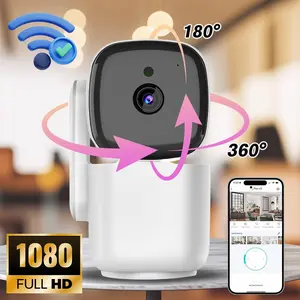 1080P WiFi Surveillance Camera, Indoor Outdoor Pan Tilt 360° Security Cam with Motion Tracking, 2-Way Audio, Night Vision, AI Detection & App Control