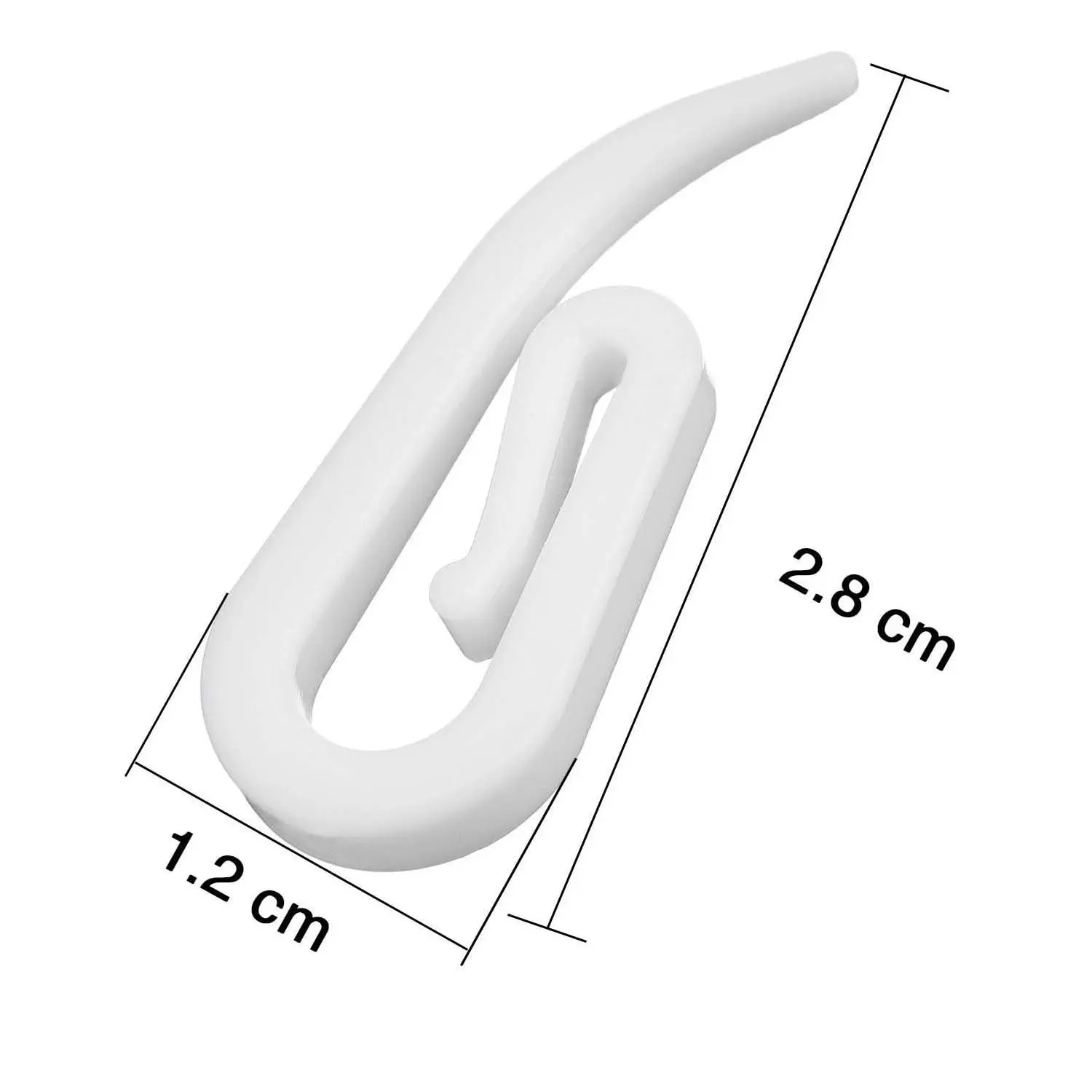 100/200 pcs white type 6 hooks, 2.8CM curtain track hooks, curtain track fixing accessories.Used for hanging curtains, durable kitchen hooks, can be used to hang kitchen utensils, pots, pans, tableware, clothes, and bags