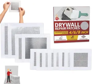 Drywall Repair Kit 12-Pack 4/6/8 Inch  Dry Wall Repair Patch Kit, Wall Patch Kit for Holes Drywall, Sheetrock Repair Kit, Ceiling Mesh Self-Adhesive Drywall Hole Repair Kit