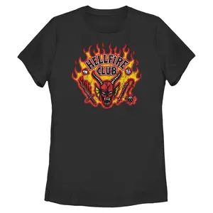 Womens Stranger Things Retro Hellfire Club Logo T Shirt