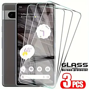 3 pcs Tempered Glass Screen Protector For Google Pixel 10/10pro/10 pro xl/9/9pro/9 pro xl/8/8a/8pro/7/7a/6/6a, Scratch Resistant, Bubble-Free Installation