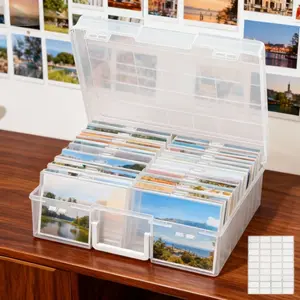 Lifewit 4x6/5x7 Photo Storage Box with  Inner Photo Keeper, Multicolor, Seed Organizer Craft Storage Box for Cards Pictures Stamps Office Supplies