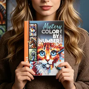 Mystery Color by Number for Adults: Animals Edition, Relaxing Pixel Art Coloring Book with Hidden Wildlife & Animal Designs, Stress Relief Creative Activity for Animal Lovers & Art Enthusiasts