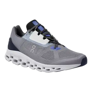 On Cloudstratus Men's Sporty Running Sneakers, Fossil Grey/Midnight, Sporty Running Shoes