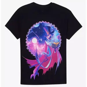 Men's Helluva Boss Stolas Graphic Print Black Crew Neck Short-Sleeve Casual Cotton Tee - Breathable Menswear, Fashion, Sweat-Absorbent Exclusive T-Shirt