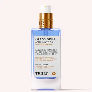 Glass Skin After Shave Oil – Pore-Refining Treatment with Bakuchiol, Vitamin C & Niacinamide – Brightens Skin and Fades Dark Spots for a Glass-Like Glow – Helps Minimize Large Pores Post-Shave – For Legs, Underarms & Bikini Line