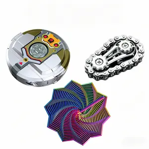 Three-in-one combination toy set: Buy one and receive three items!  Includes a stress-relief toy, a tank/robot transforming toy, and a handmade gear gyroscope/fidget spinner.  A rotating, stress-relieving toy for children.