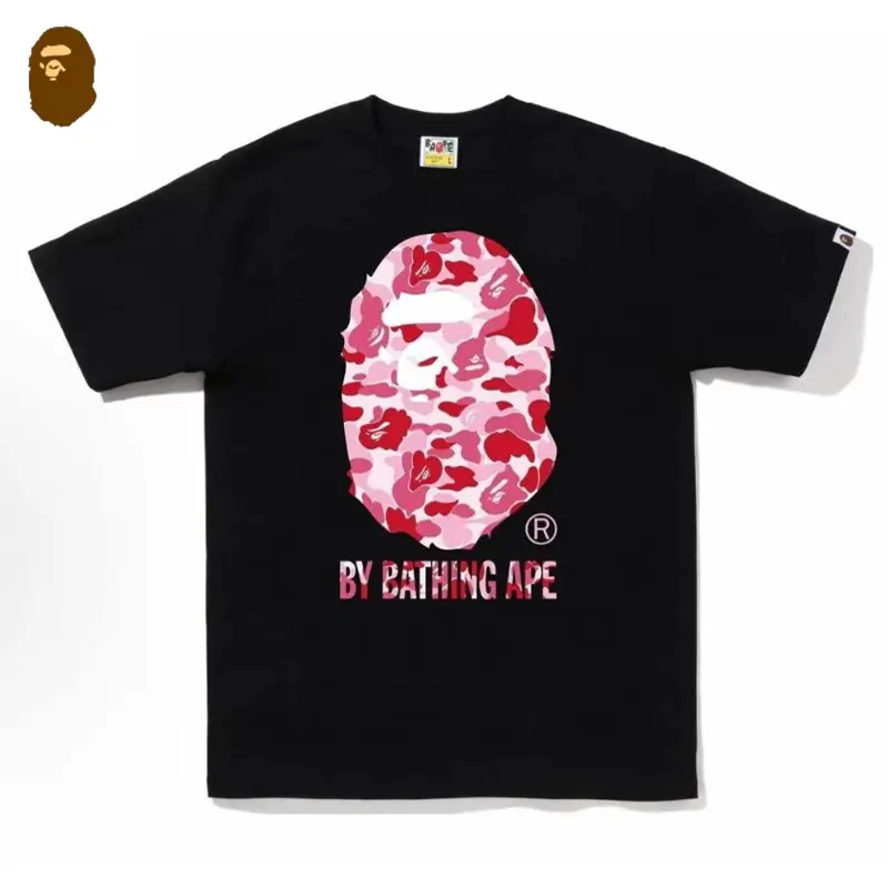 BAPE Abc Camo By Bathing Ape Tee 100% Cotton Relaxed Fit Crew Neck Graphic T-Shirt Menswear Print